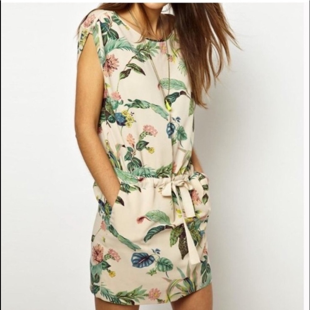 Maison Scotch Acapulco Palm Botanical Dress